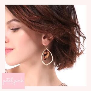 FABULOUS High-End Matte Goldtone and Acrylic Dangle Earrings